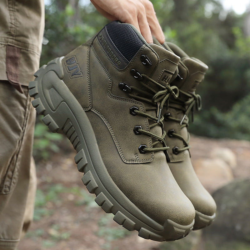High-Top Outdoor Hiking Boots Large-Size Training Shoes
