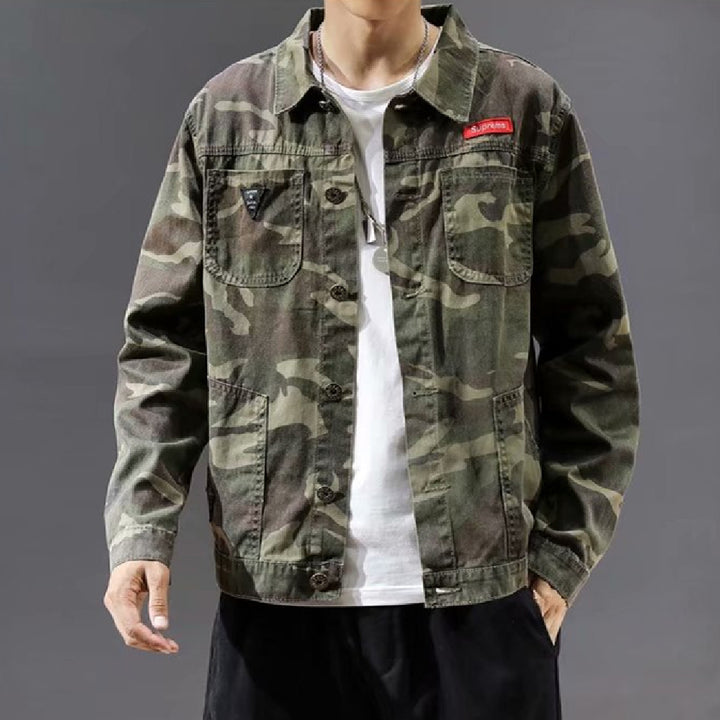 Men’s Camouflage Polo Collar Jacket