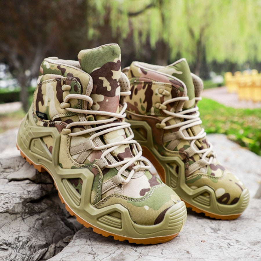 Mid-Top Military Outdoor Training Hiking Combat Boots