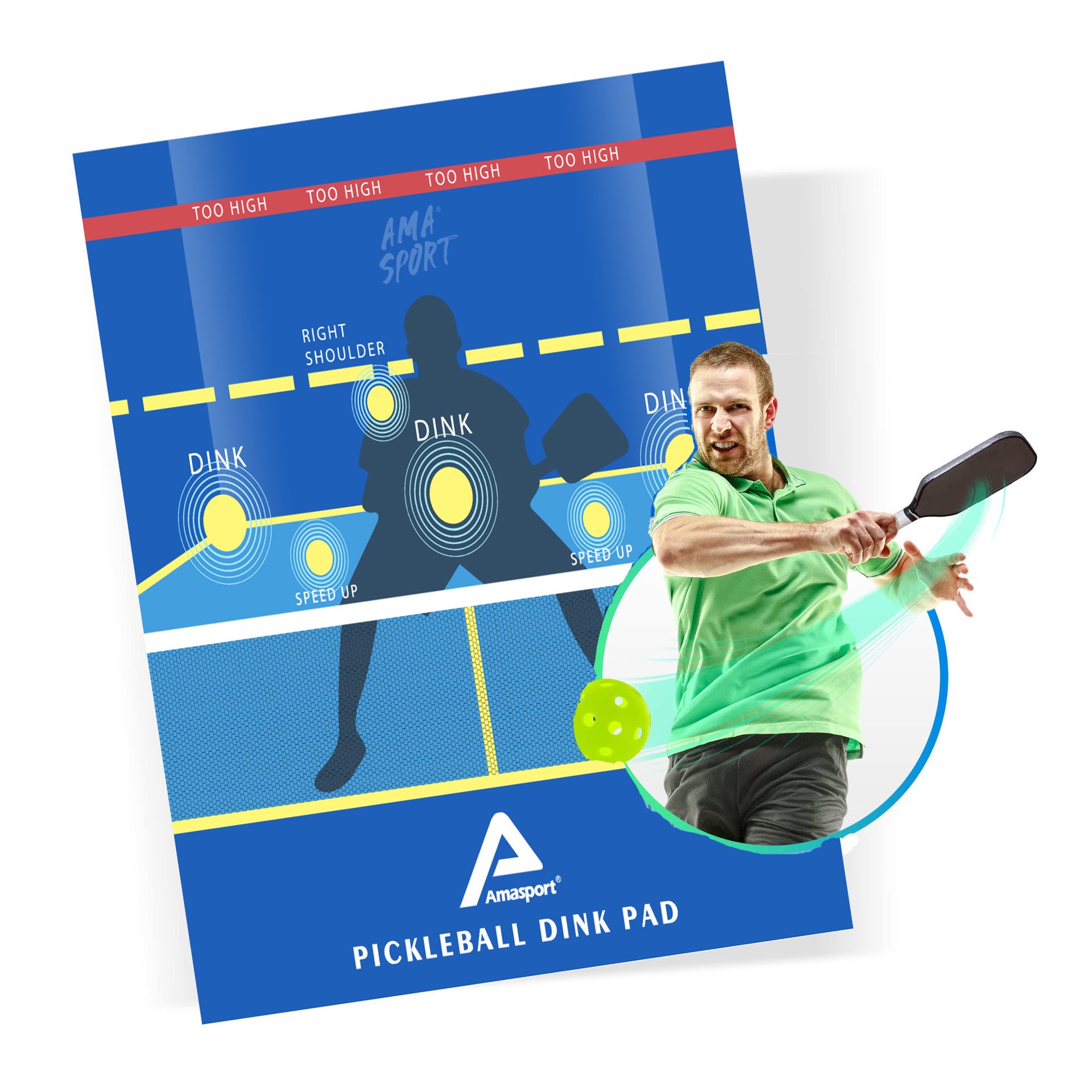 Pickleball Dink Practice Trainer Pad Training Mat