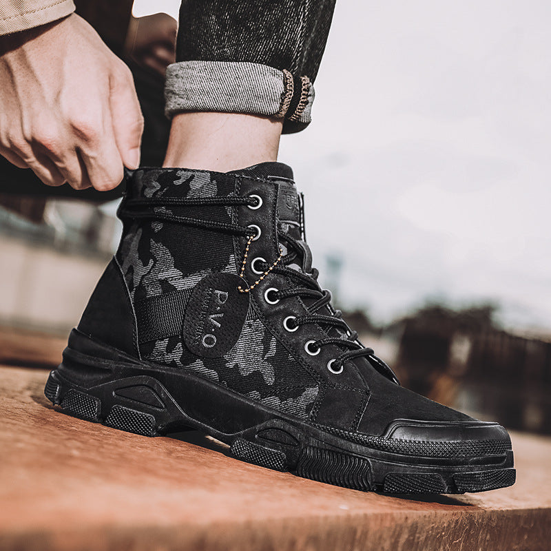 Canvas High-Top Retro Outdoor Hiking Boots