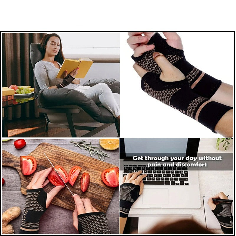 Copper Fiber Sports Wrist Support Brace