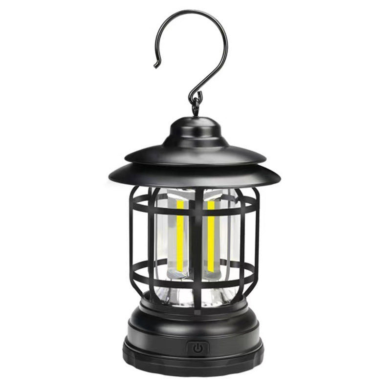 Outdoor Retro Revolving Camping Lantern – Rechargeable Portable Lamp