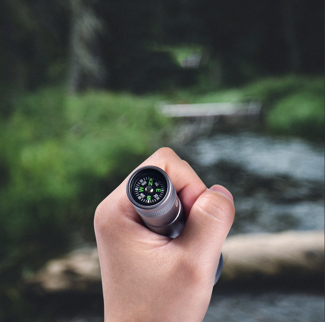 Long Range USB Rechargeable Waterproof Camping Flashlight With Compass