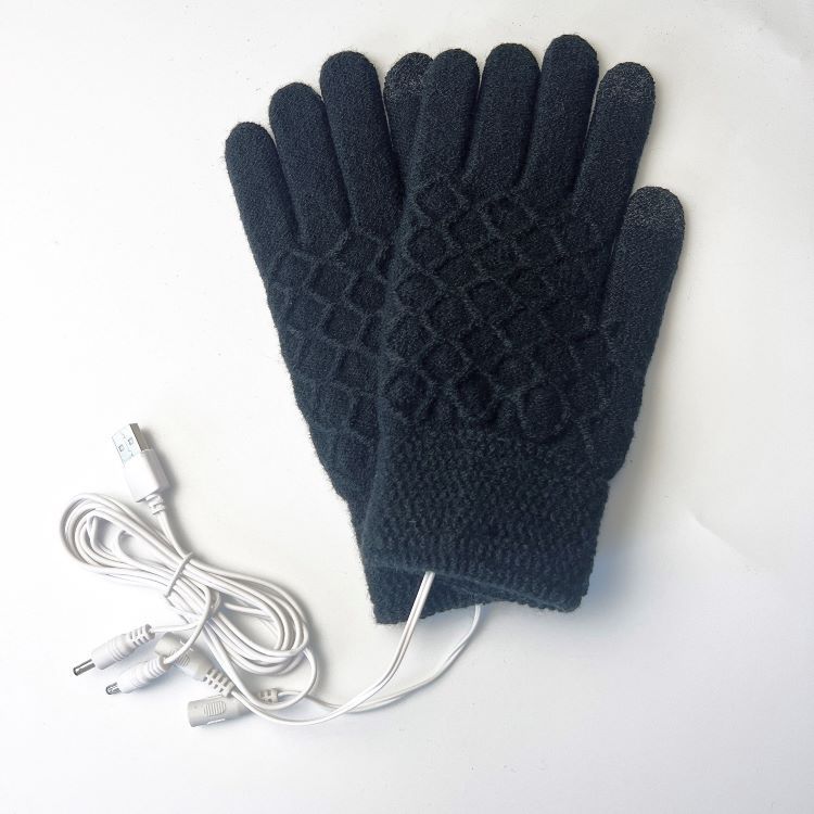 5V USB Heated Winter Knitted Gloves
