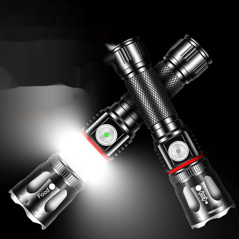T6 Multifunctional Telescopic Outdoor Camping Flashlight