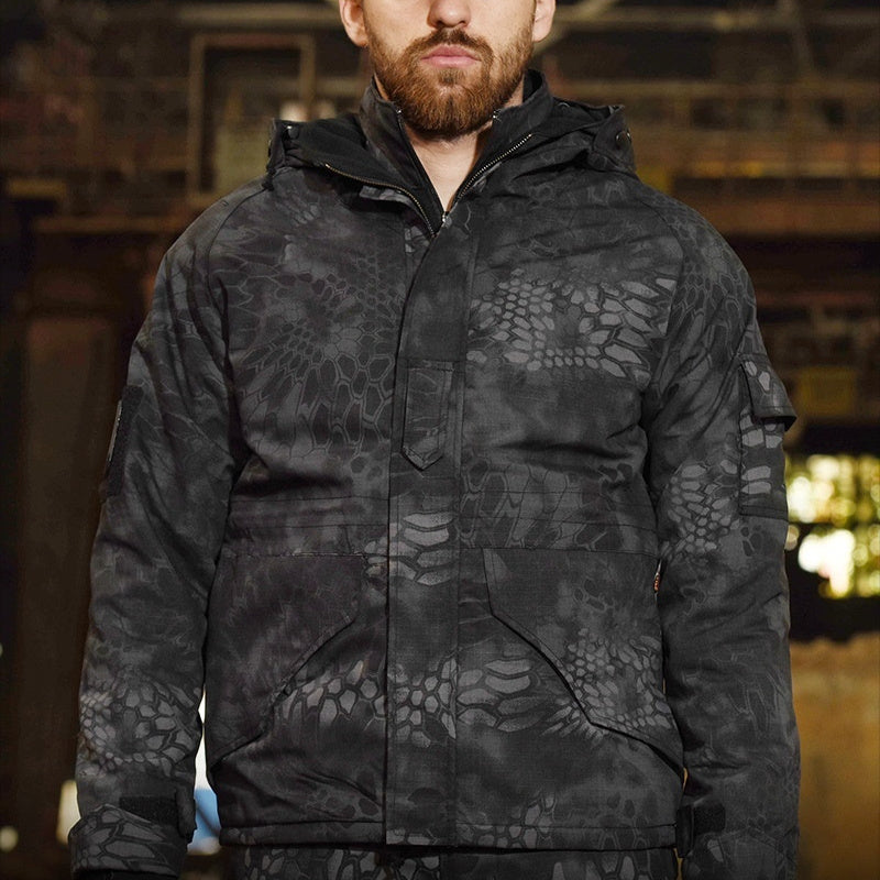 Men’s Outdoor Windproof Camouflage Tactical Fleece Jacket